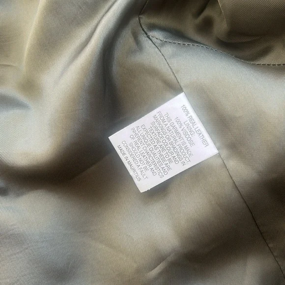 Men's Reiss Leather Brown Jacket Size XL - Picture 4 of 6